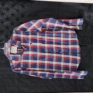 Abercrombie Boys Plaid Long Sleeve Shirt Size Large